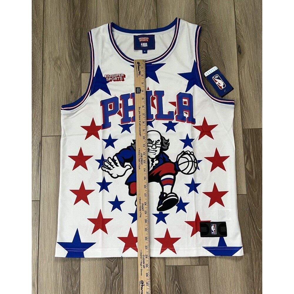 Philadelphia 76ers Hometown Jersey NBA KidSuper Studios Mens Sz Medium NWT - Picture 8 of 9